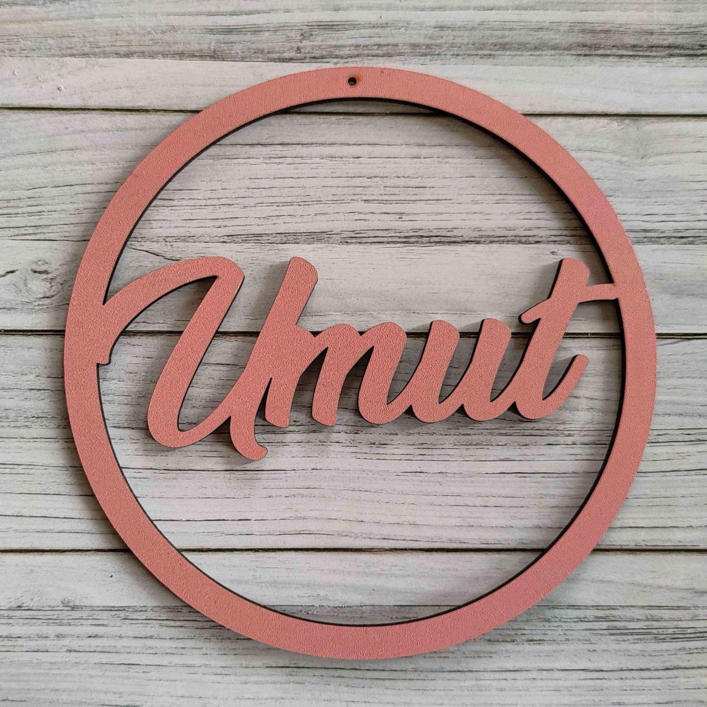 Personalisierte Namensplatte aus Holz