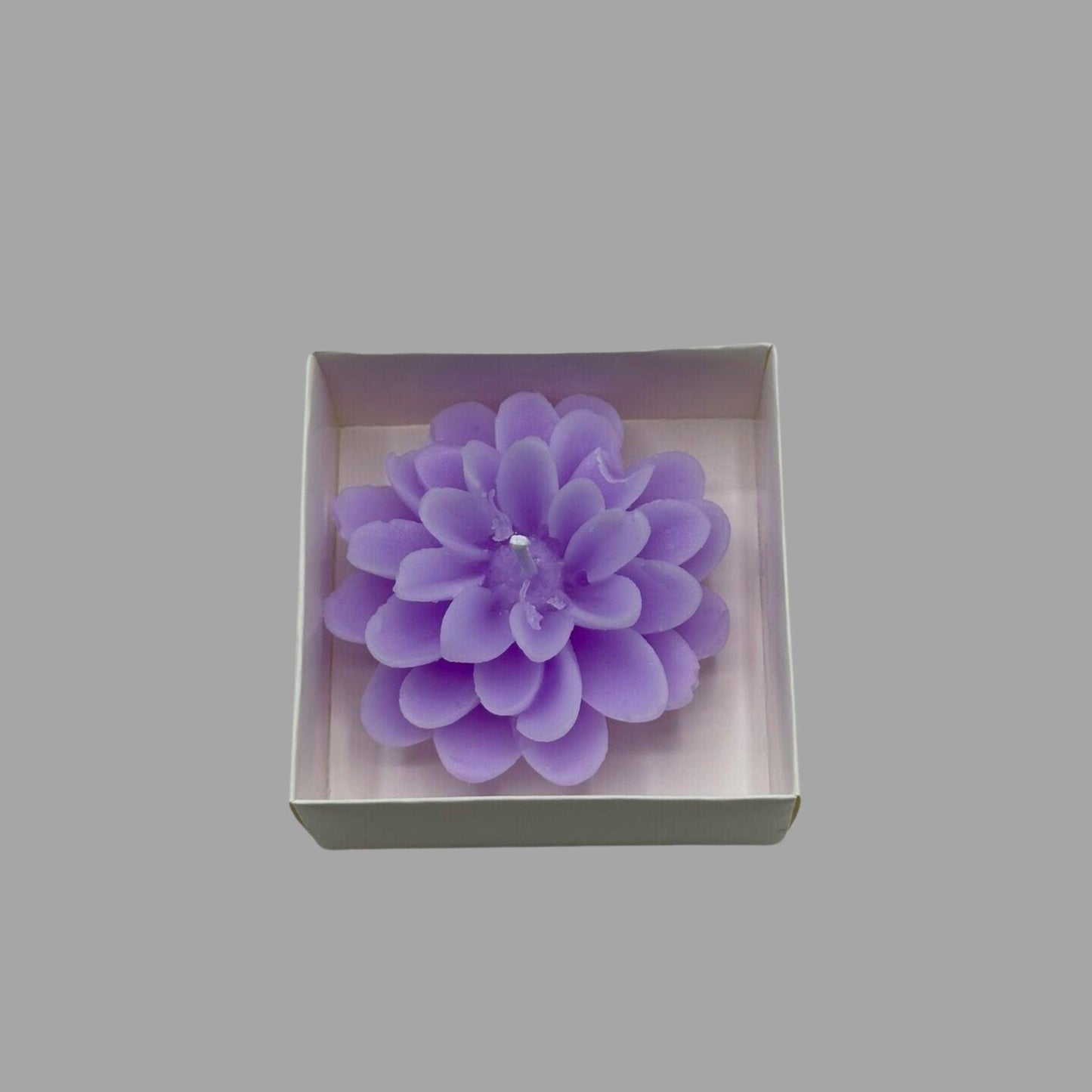 Blütenkerze Lila Geschenkbox
