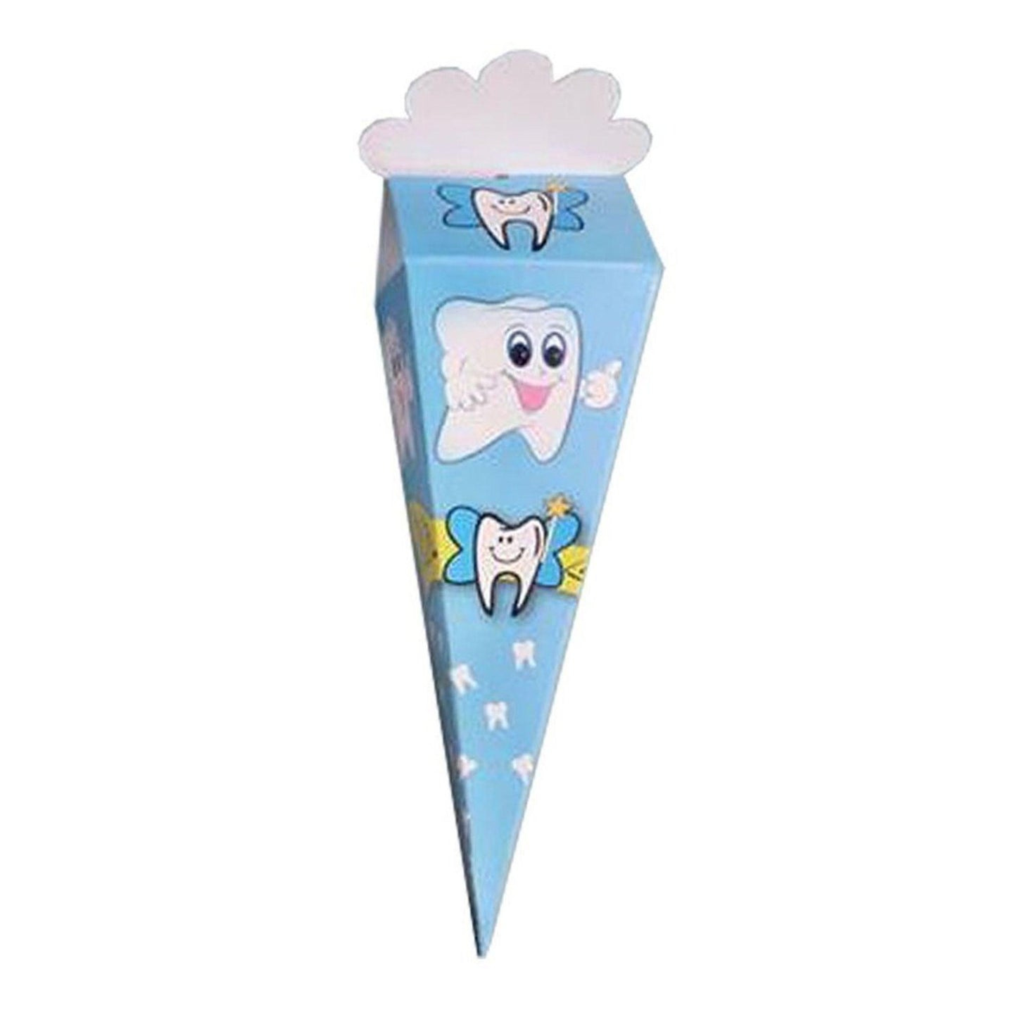 Blaue Schultüten-Geschenkbox mit Motiv