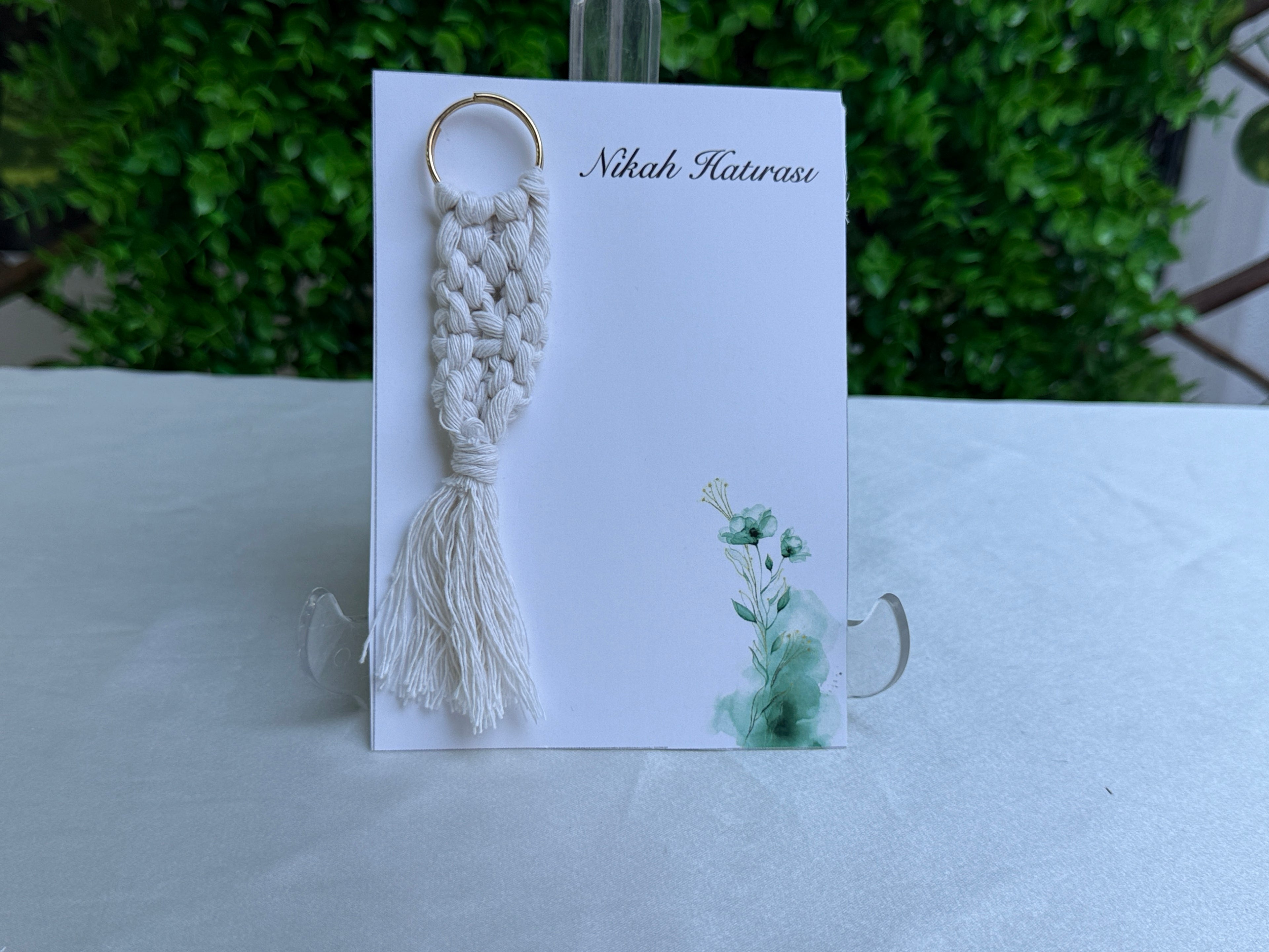 Porte-clés en macramé