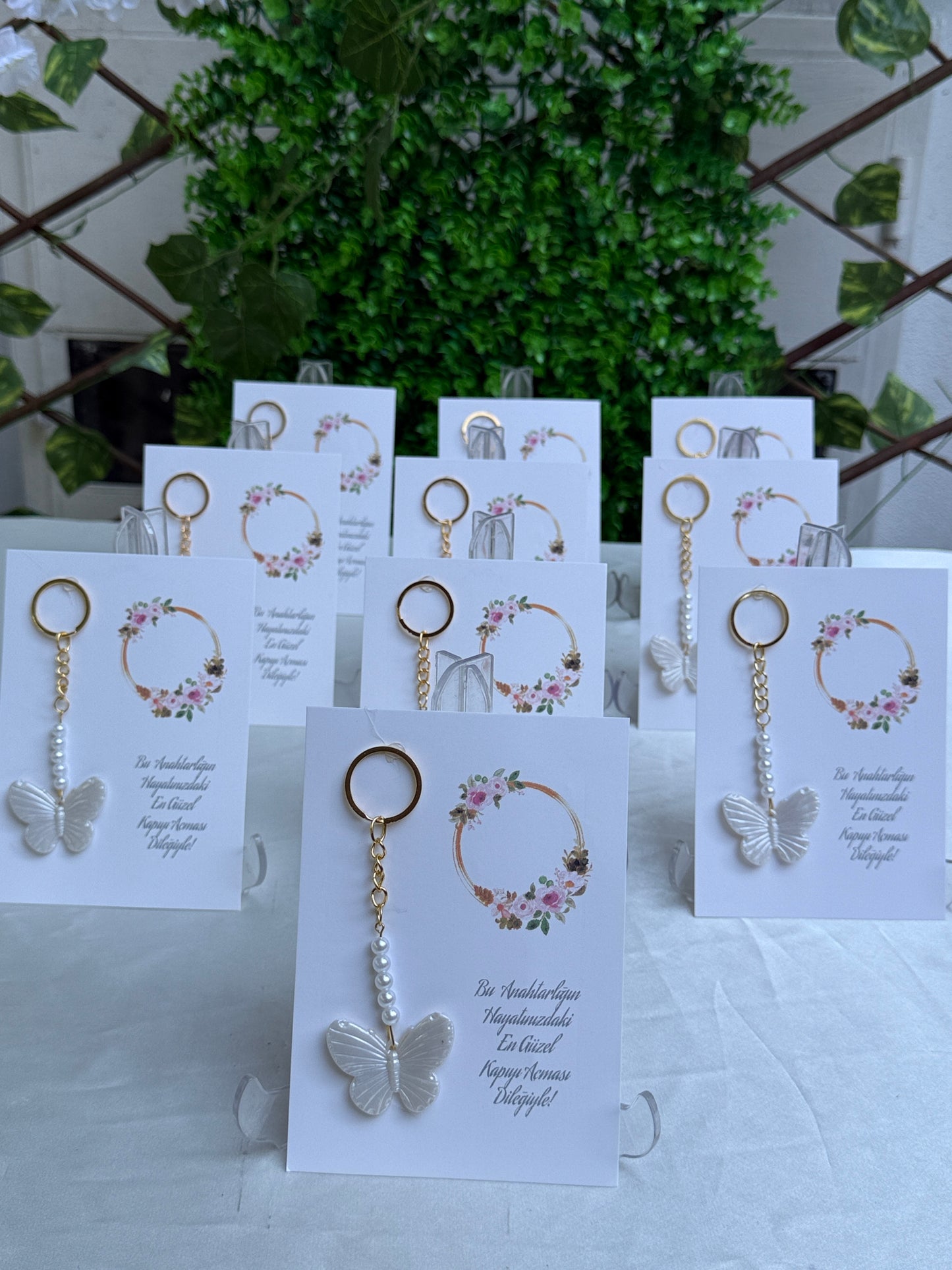 Gastgeschenk Set Perlen Schmetterling Schlüsselanhänger (für 50 Gäste)v