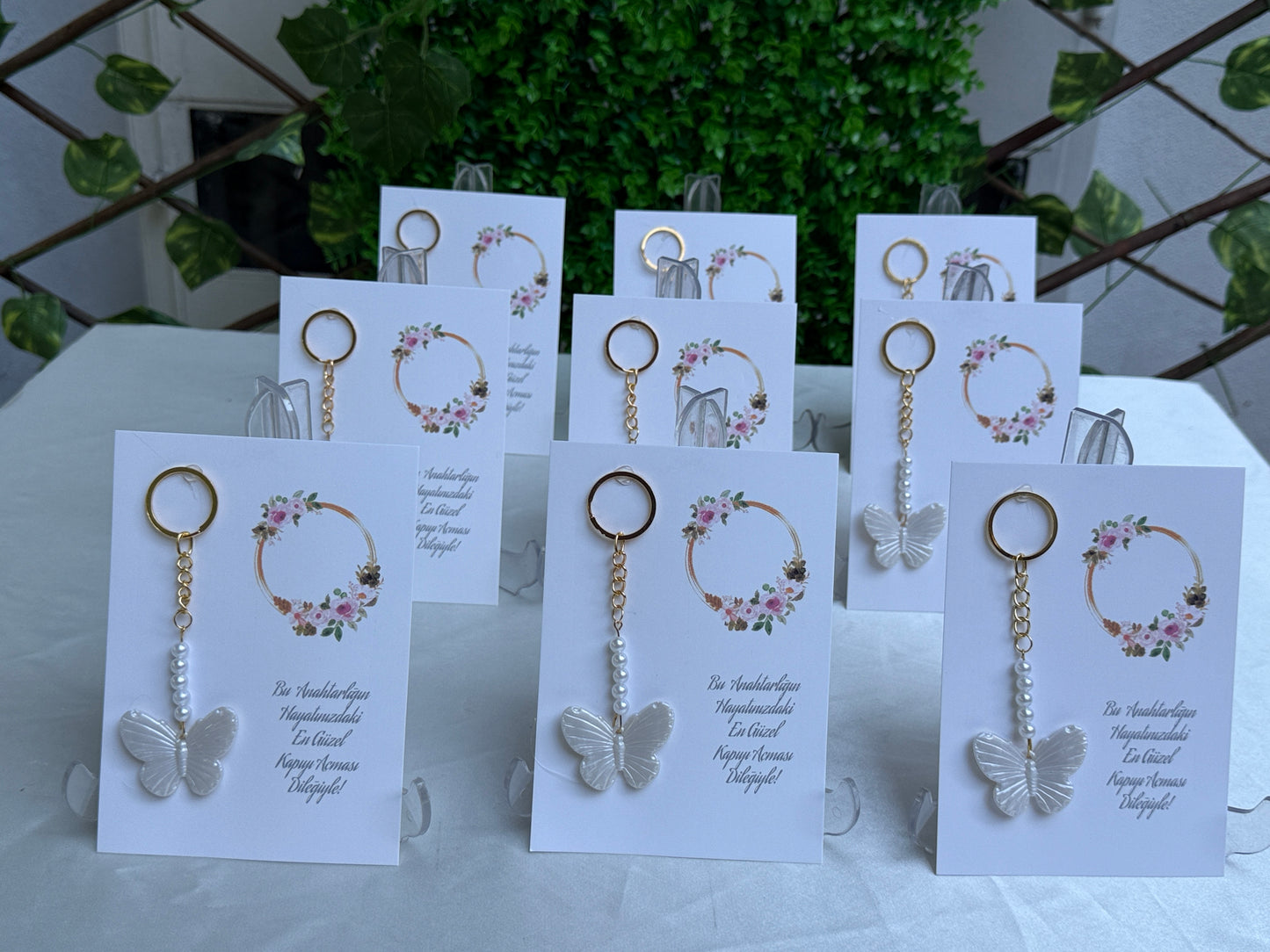 Gastgeschenk Set Perlen Schmetterling Schlüsselanhänger (für 50 Gäste)v