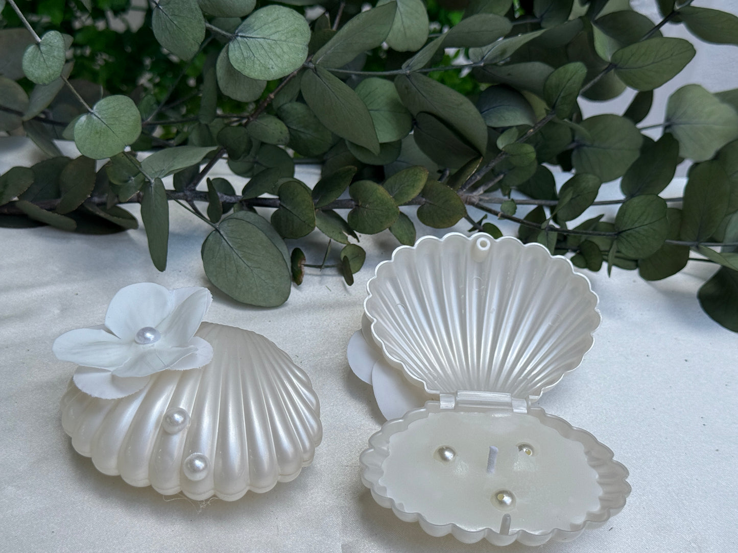 Gastgeschenk Set Austernmuschel Kerze (für 50 Gäste)
