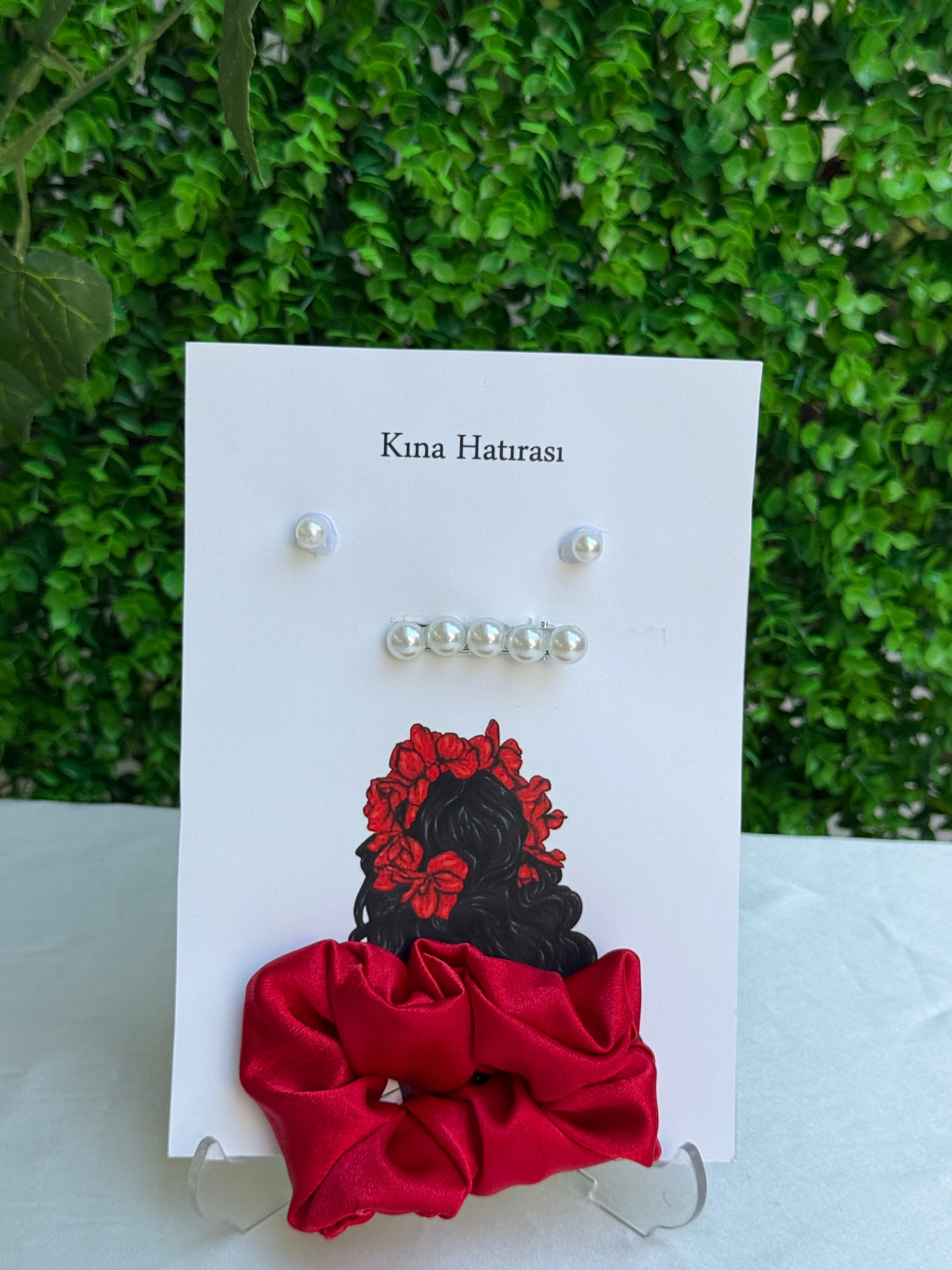 Geschenkset Haaraccessoires mit Perlen