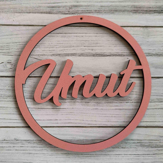 Personalisierte Namensplatte aus Holz
