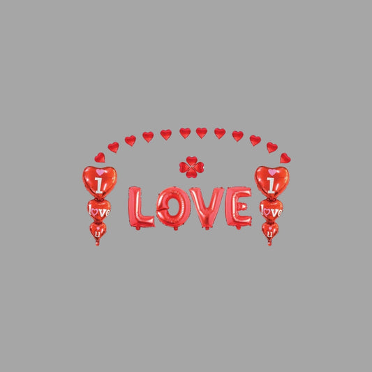 Wanddeko "Liebe" Rot