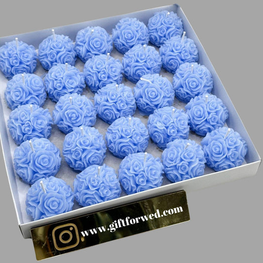Rosenkerze Blau Set (25 Stück)