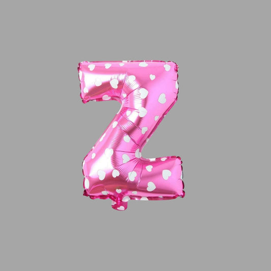 Folienballon Buchstabe Z Rosa mit Sternen