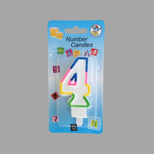 Zahlkerze Nummer 4