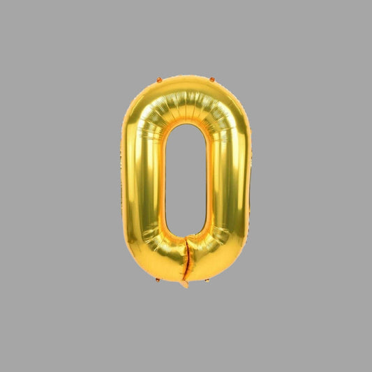 Folienballon Zahl 0 Gold
