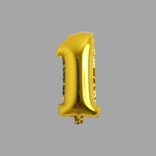 Folienballon Zahl 1 Gold