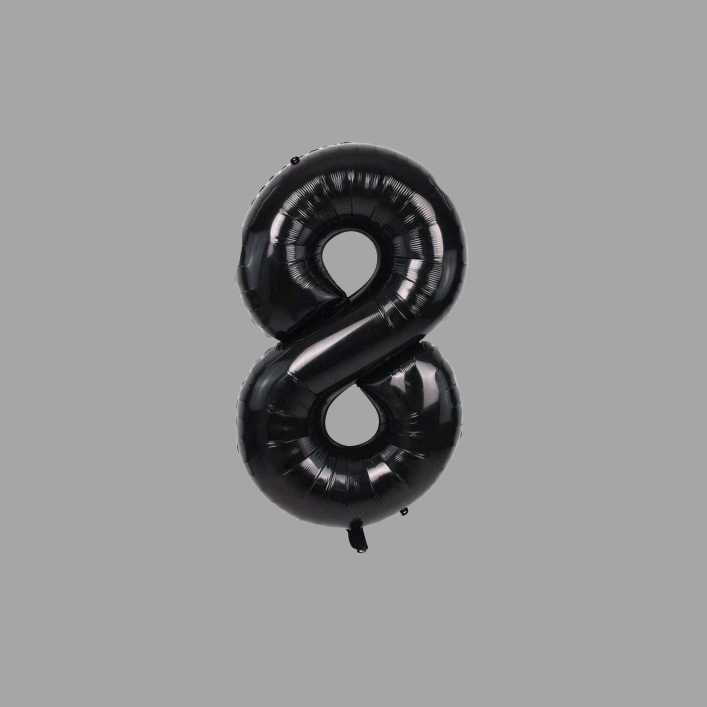 Folienballon Nummer 8 Schwarz