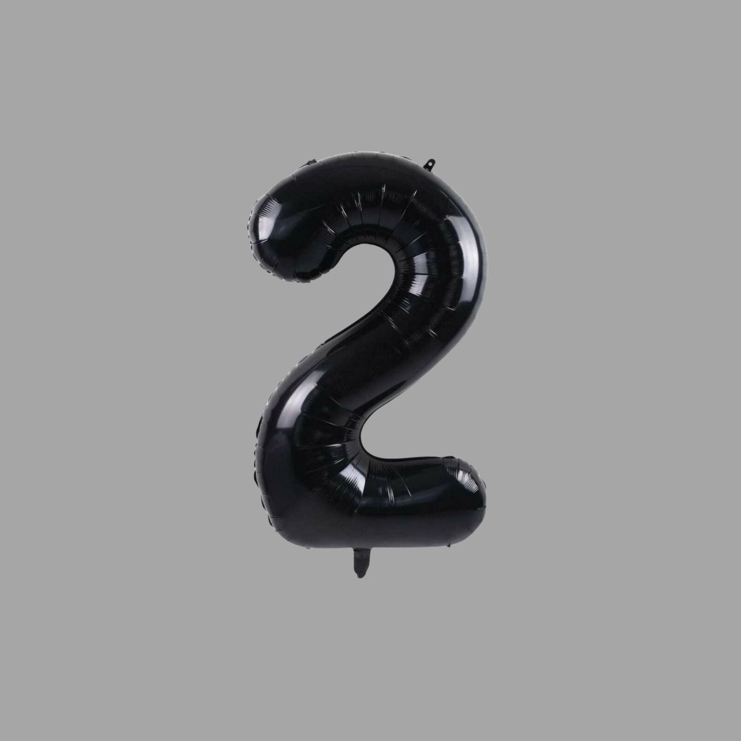 Folienballon Nummer 2 Schwarz