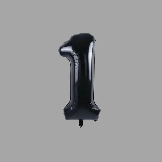 Folienballon Nummer 1 Schwarz