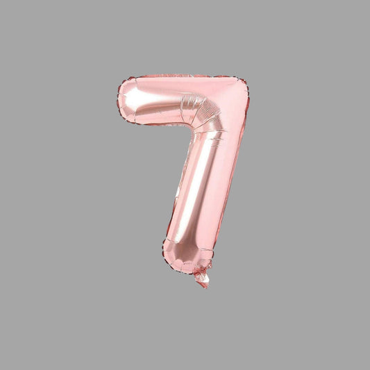 Folienballon Nummer 7 Rosegold