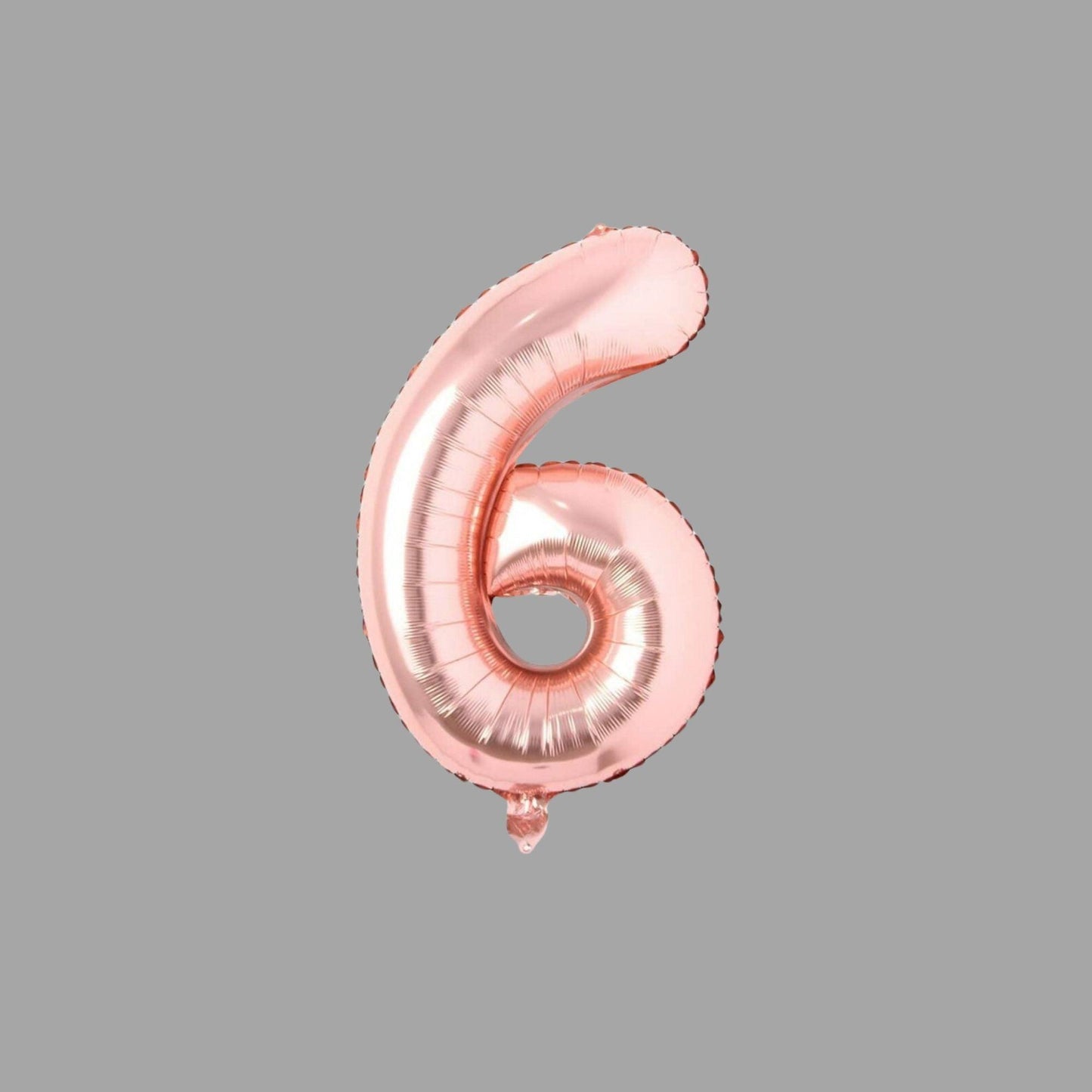 Folienballon Nummer 6 Rosegold