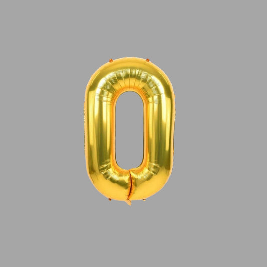 Folienballon Nummer 0 Gold