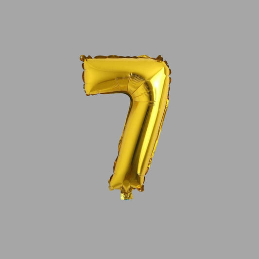 Folienballon Nummer 7 Gold
