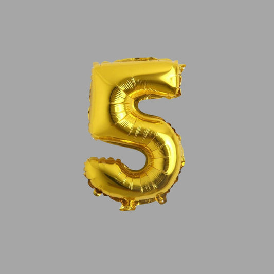Folienballon Nummer 5 Gold