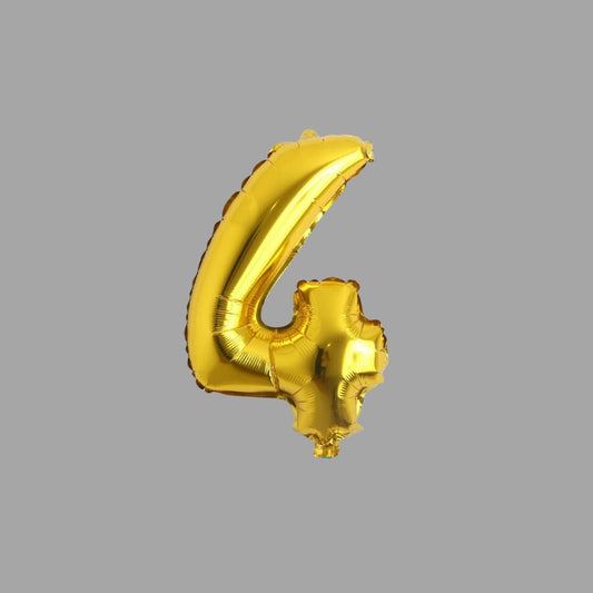 Folienballon Nummer 4 Gold