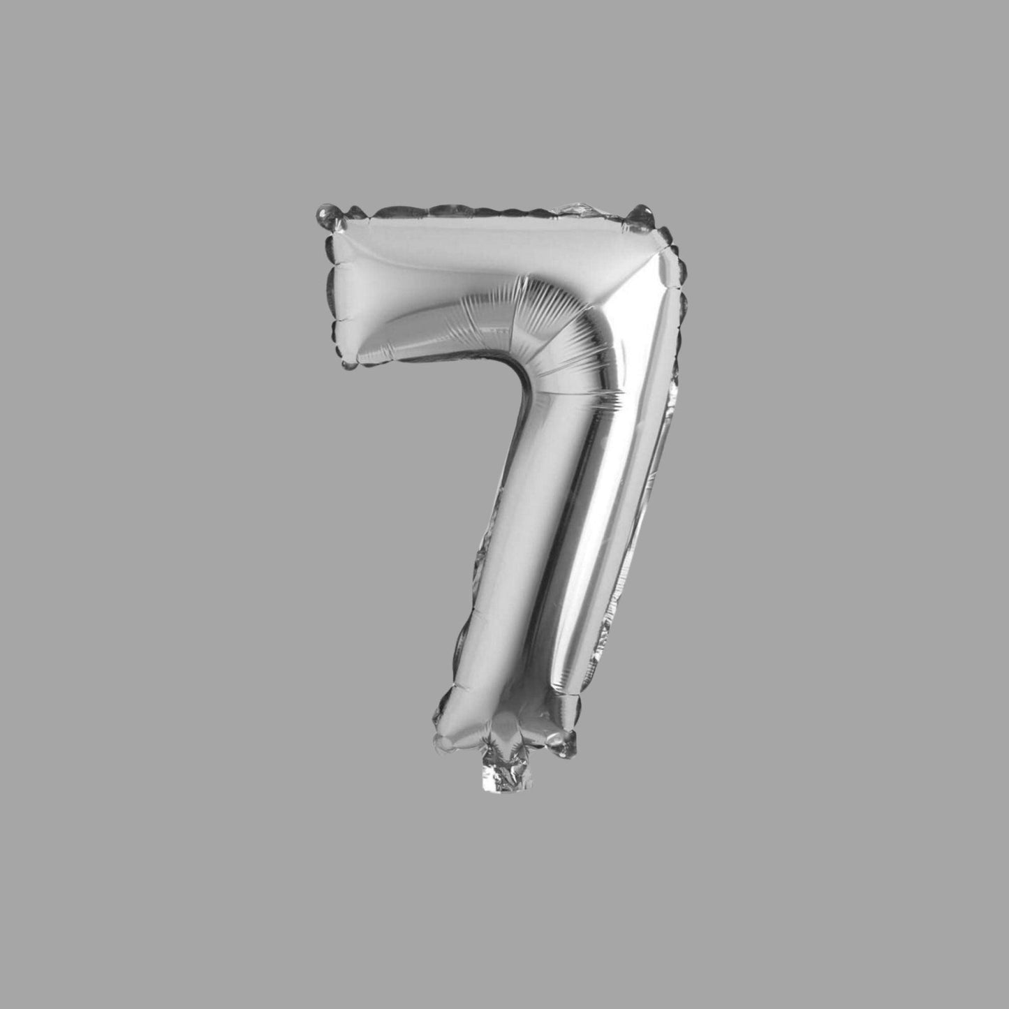 Folienballon Nummer 7 Silber