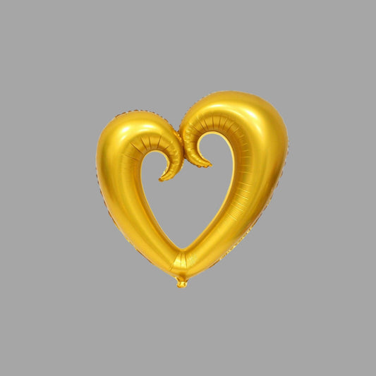 Folienballon Herzform Gold