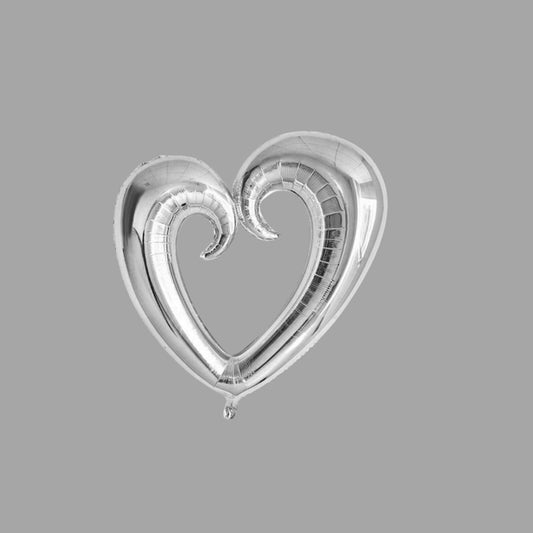 Folienballon Herzform Silber