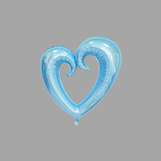 Folienballon Herzform Hellblau