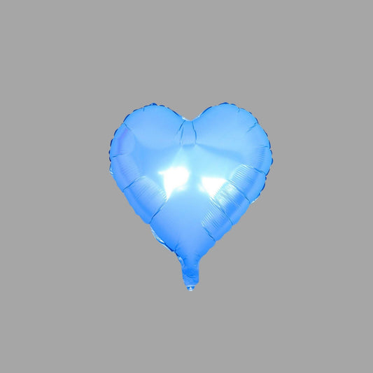 Folienballon Herzform Hellblau glänzend