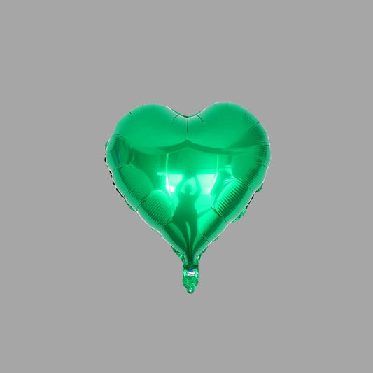 Folienballon Herzform Grün glänzend