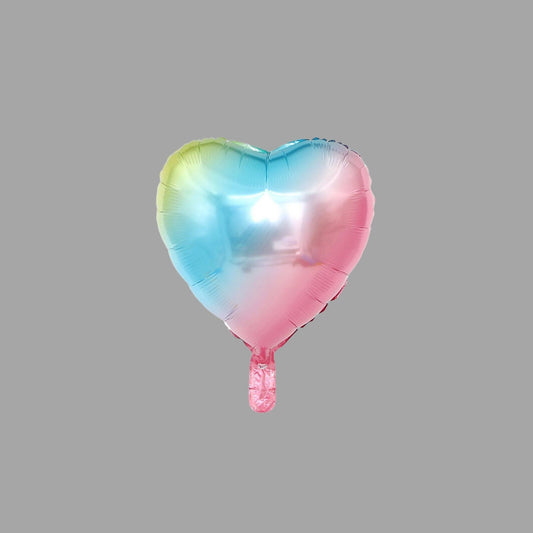 Folienballon Herz Regenbogen
