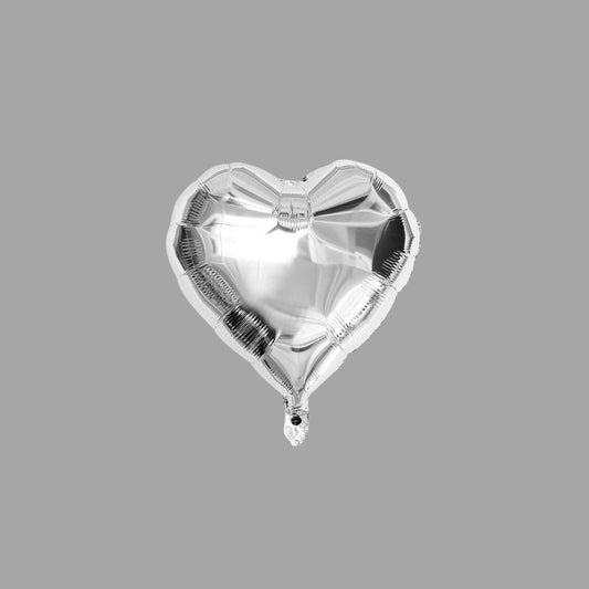 Folienballon Herz Silber