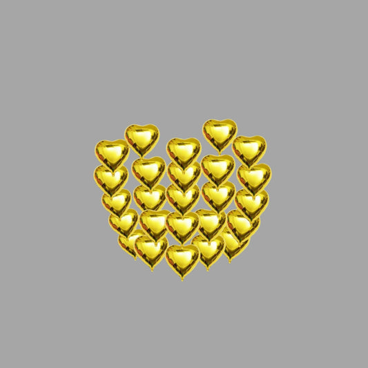 Herz-Luftballon Gold