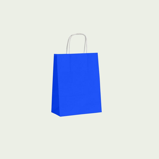 Blaue Papiertüte mit Henkel