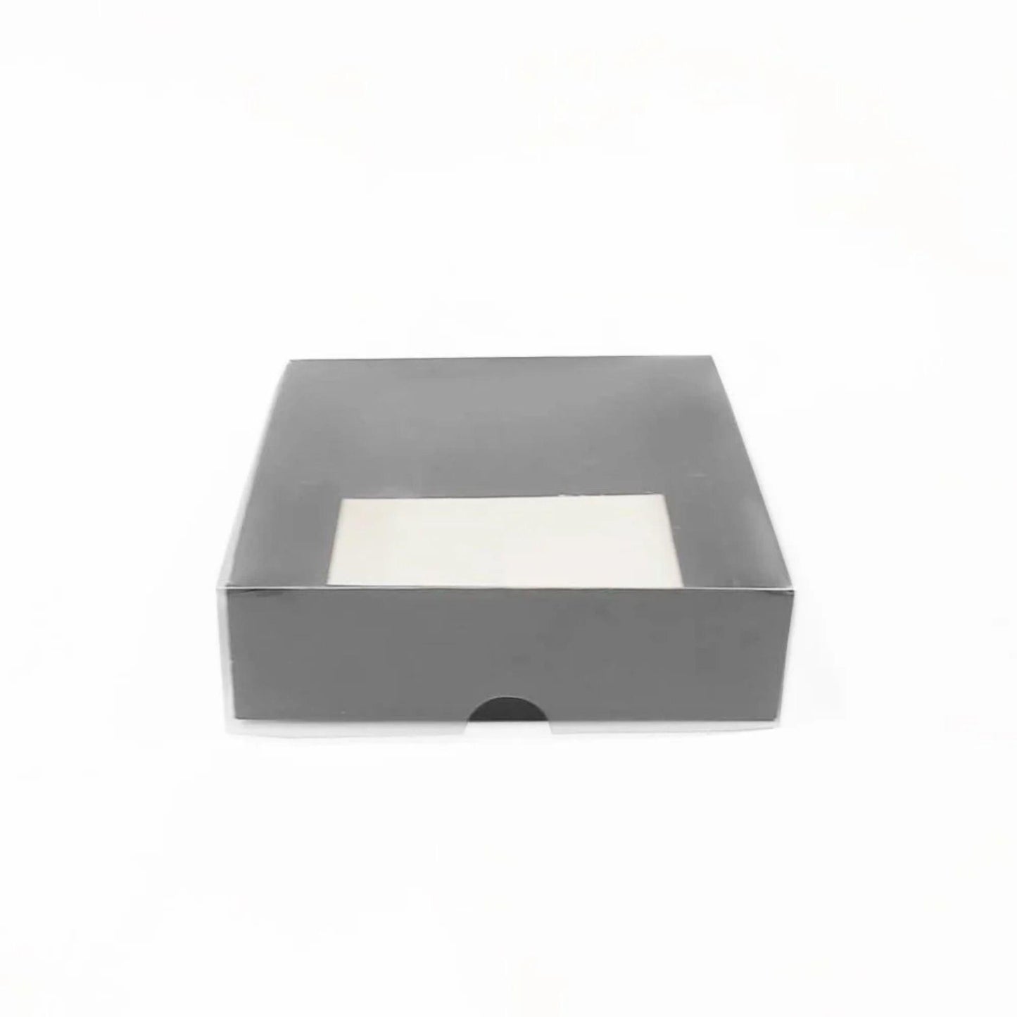 Schwarze Geschenkbox mit Sichtfenster