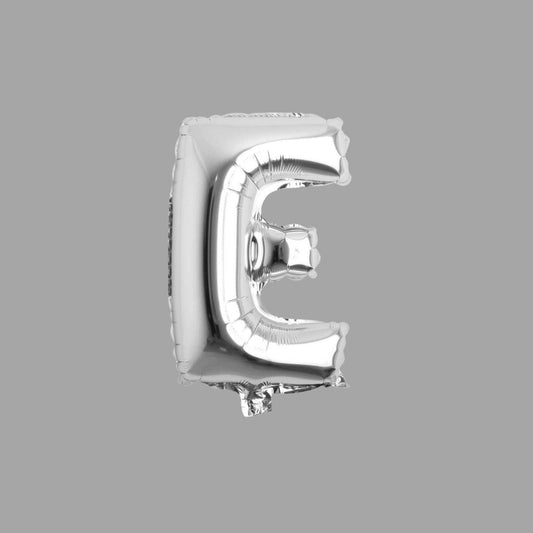 Folienballon Buchstabe E Silber