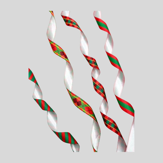 Rot Kariertes Weihnachtsband