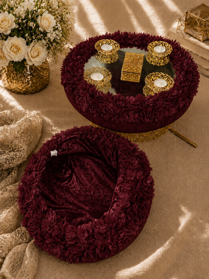 Henna Set in Rot Gold mit Kina Tepsisi und Kina Sepeti fuer Henna Nacht