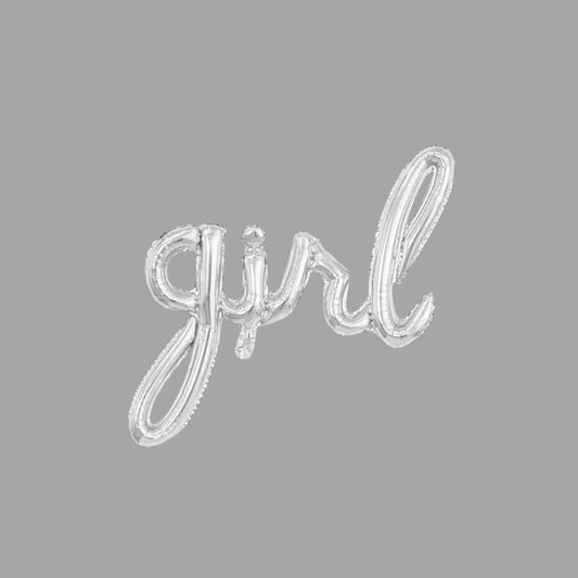 Wanddeko "Girl" Silber