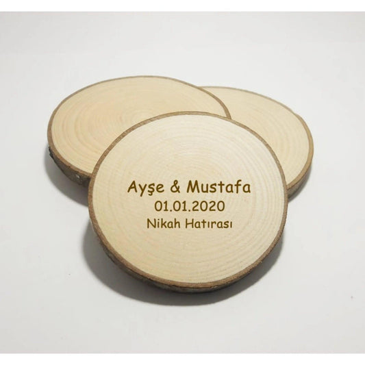 Personalisierter Holzuntersetzer