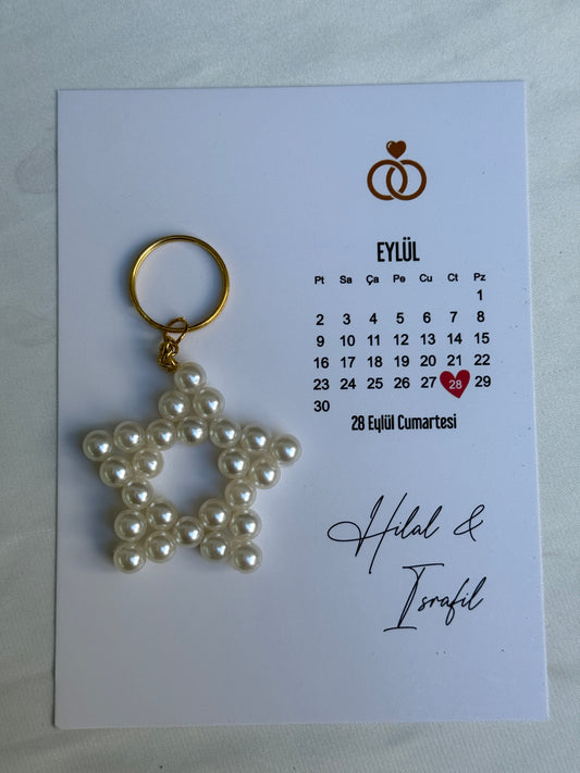 Gastgeschenk Set Perlenstern Schlüsselanhänger (für 50 Gäste)