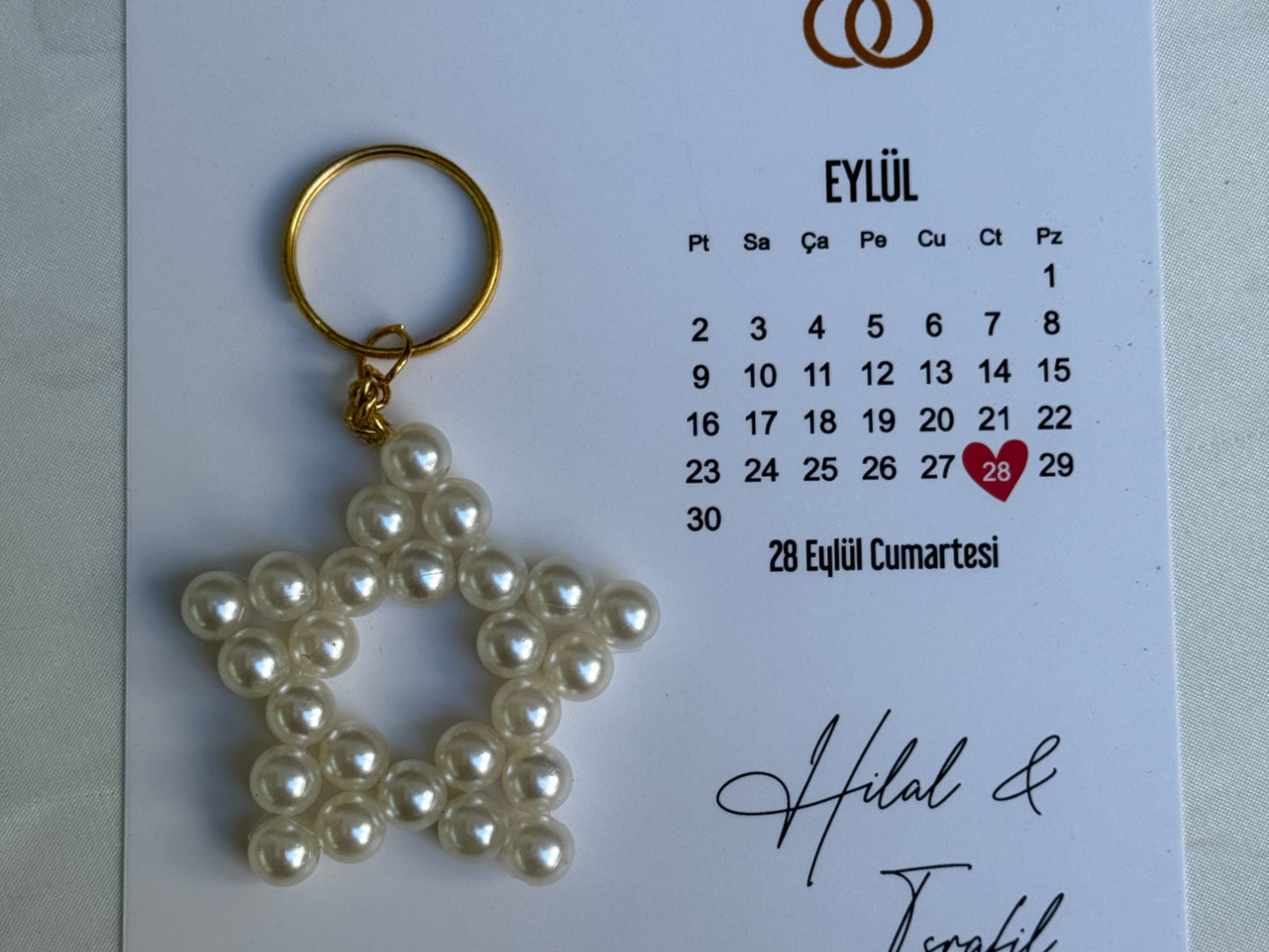 Gastgeschenk Set Perlenstern Schlüsselanhänger (für 50 Gäste)