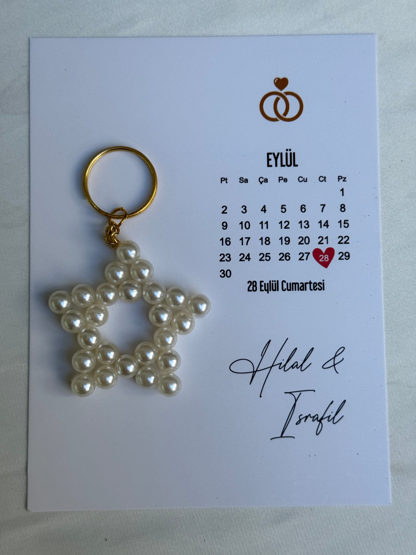 Gastgeschenk Set Perlenstern Schlüsselanhänger (für 50 Gäste)