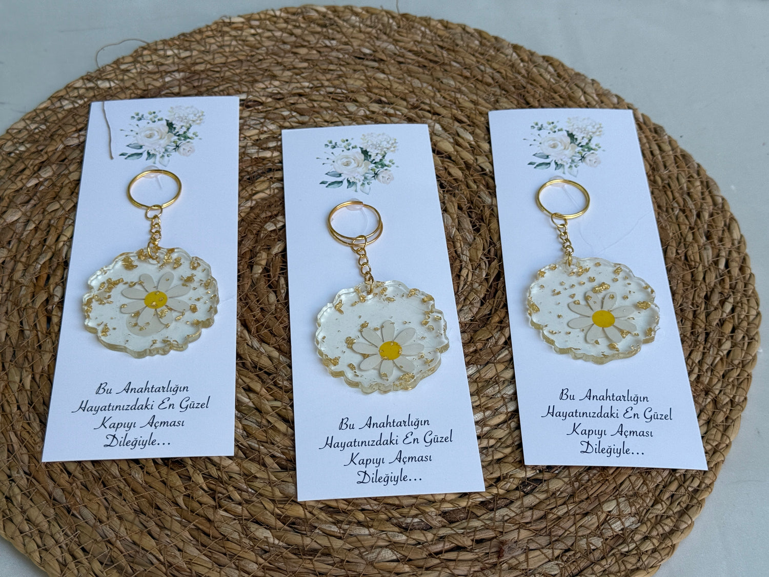 Schlüsselanhänger Gänseblümchen