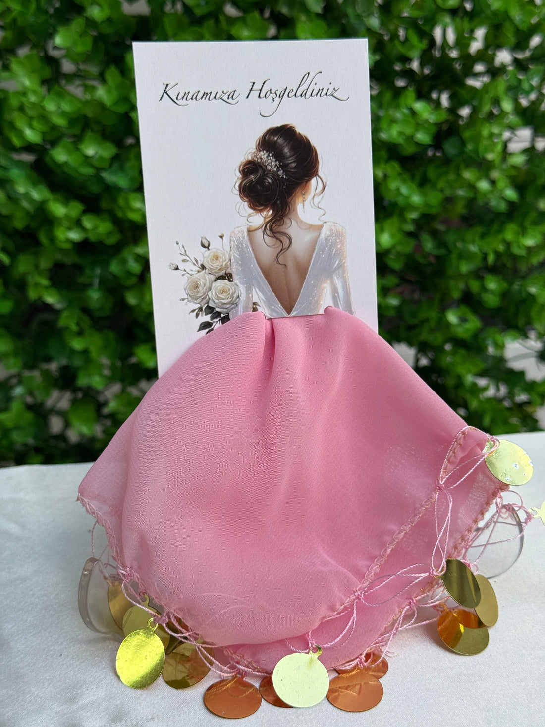 Halay‑Tuch Karte Rosa