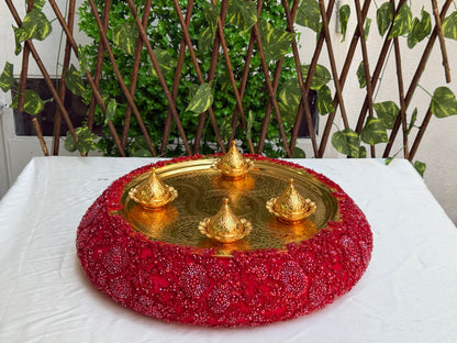 Gastgeschenk Set Roter Henna-Teppich mit zwei Lokumschalen (für 50 Gäste)
