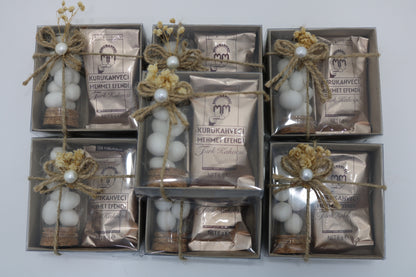 Gastgeschenk Set Malvenblüten Glasröhrchen (für 100 Gäste)