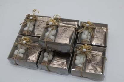 Gastgeschenk Set Malvenblüten Glasröhrchen (für 100 Gäste)