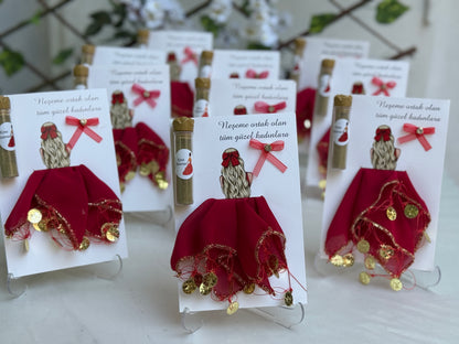 Gastgeschenk Set Kına Henna Karte mit Halay‑Tuch & Henna