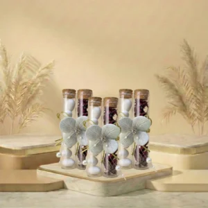 Hortensienblüten verzierte Doppelröhre Hochzeitsgeschenke